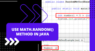 how to use math random method in java