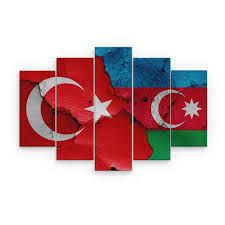 Ortak tarihi ve geçmişi olan türkiye ve azerbaycan arasındaki ilişkiler. Can Kardes Turkiye Azerbaycan 5 Parca Mdf Tablo