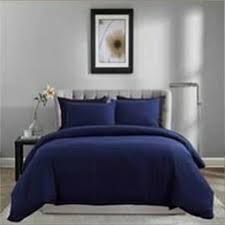 Plush Design Dark Blue Bedsheet Duvet