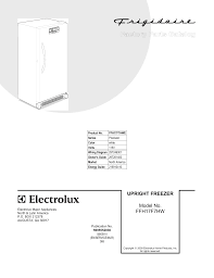 View and download electrolux refrigerator service manual online. Frigidaire Freezer Ffh17f7hw User Manual Manualzz