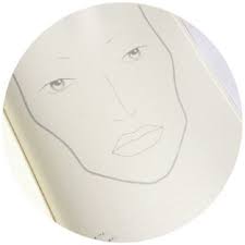 makeup drawing notebooks a4 face chart