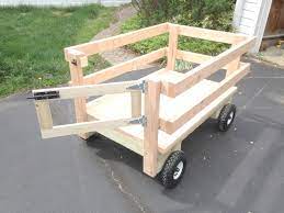 wooden garden cart