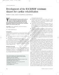Pdf Development Of The Bacr Bhf Minimum Dataset For Cardiac