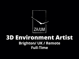3d environment artist required at za um