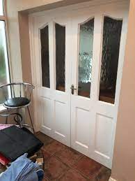 set of double doors with glass for