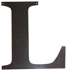 rustic large letter l contemporary