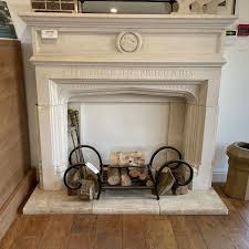 Carved Limestone Whalley Fireplace