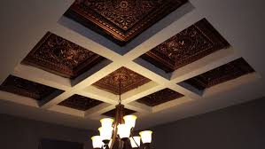 pvc lay in ceiling tile in antique gold