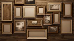 Wall Of Wooden Frames With Images