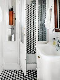 6 black and white bathroom floor tiles