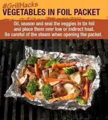 grill vegetables in a foil packet