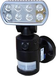 Versonel Nightwatcher Pro Motorized Led Security Motion Tracking Flood Light With Color Camera Vslnwp702b Black