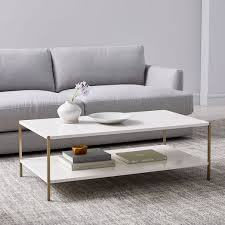 Marble topped pedestal coffee table from west elm. Zane Coffee Table