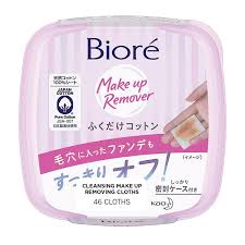 biore cleansing make up removing wipes