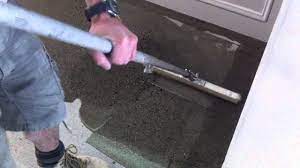 polyurethane onto concrete flooring