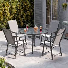 metal garden table and chair set patio