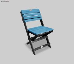 blue plastic eco azure folding chair