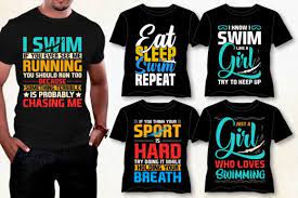 swimming t shirt design bundle graphic
