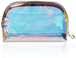 holographic makeup bags clear