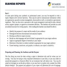 To Business Report Writing Examples Free Download Template Maker