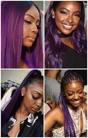 Reddish purple hair colors are totally hot these days. Top 13 Cute Purple Hairstyles For Black Girls This Season