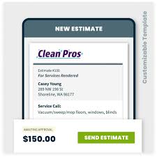 free cleaning estimate template