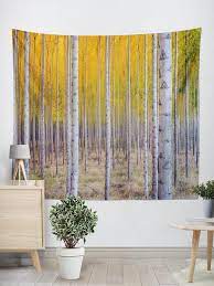 Tree Print Tapestry Modern Fabric Wall