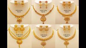 22ct gold trendy necklace designs with