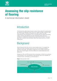 slip resistance of flooring hse