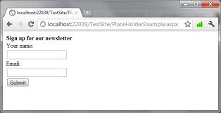 using placeholder control in asp net