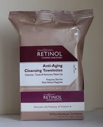 retinol anti aging cleansing towelettes