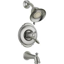 Delta's innovative designs and safety features lead the way in the faucet industry. Delta T17455 Pb Polished Brass Victorian Monitor 17 Series Dual Function Pressure Balanced Tub And Shower With Integrated Volume Control Less Rough In Valve Faucetdirect Com