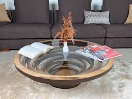 Oval Wood Coffee Table For Living Room