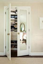 mirrored bi fold closet doors with