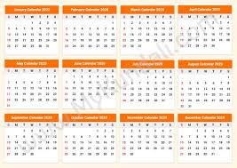 free printable calendar 2020