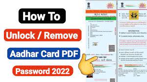 how to unlock aadhar card pdf pword