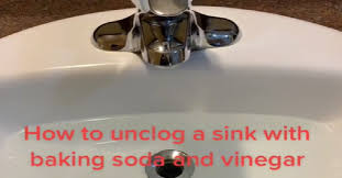 sink using vinegar and baking soda