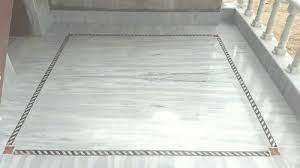 white gloss marble inlay flooring
