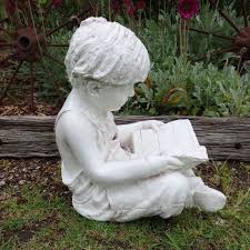 Boy Reading Garden Statue Sculpture 48