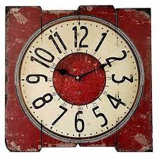 Retro Square Wall Clock Large Vintage