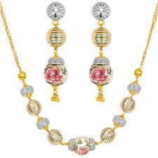 gold necklace and earrings sets