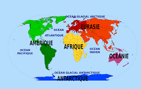 Carte Du Monde Continents Et Océans - Continents, océans – HG42 :: Histoire-Géographie