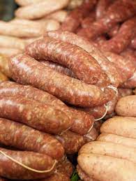 baking homemade venison sausage in a