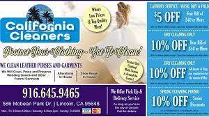 california cleaners coupon promo
