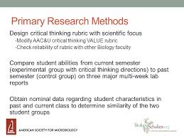 Critical Thinking VALUE Rubric   Association of American Colleges    