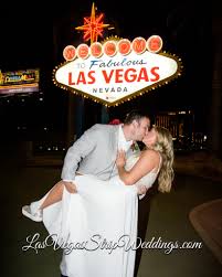 city lights las vegas strip wedding