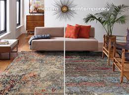 modern area rugs vs contemporary area