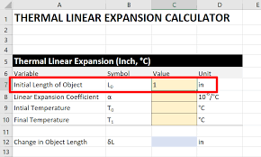 calculate linear thermal expansion