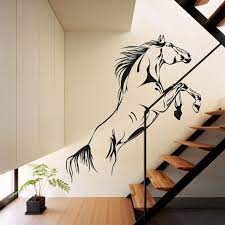 Large Jumping Horse Wall Art Stickers