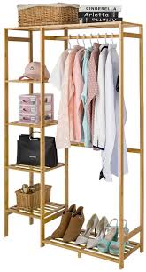 This way you can also move the room. Amazon Com Coogou Bamboo Wood Clothing Garment Rack With Shelves Clothes Hanging Rack Stand For Child Kids Adults Cloth Shoe Coat Storage Organizer Shelf In Entryway Office Shop Laundry Corner Space Saving Home
